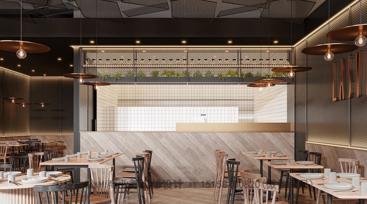 160方拉丝维斯咖啡餐饮店装修设计效果图
